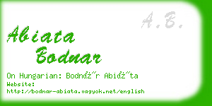 abiata bodnar business card